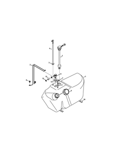 Gas Tank Diagram and Parts List for 465 4X4-EFI-1H030Z-1G192Z-37BMD710 Cub Cadet Lawn Tractor Accessories